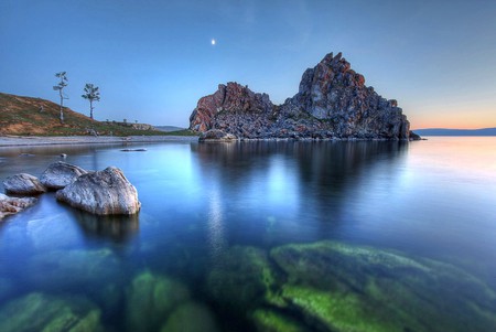 Heart of Lake Baikal - sky, lake, heart, of lake baikal, baikal, picture, lakes, nature, beautiful