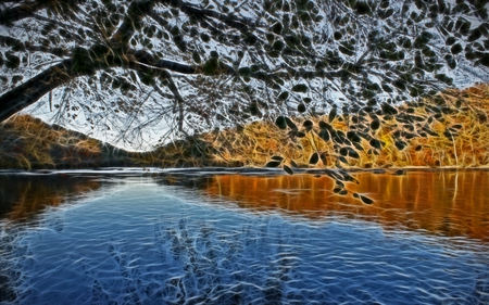 fractal-river - nature, fractal, abstract, river