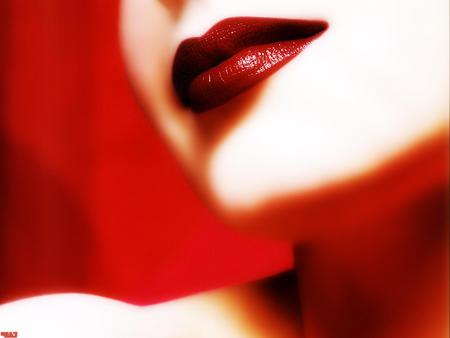 Little more Red - lips, face, lady, red