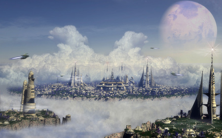 Scifi City - city, future, scifi, landscape