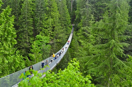 Capilano-Suspension-Bridge-Vancouver - suspension, picture, vancouver, cool, bridge, capilano