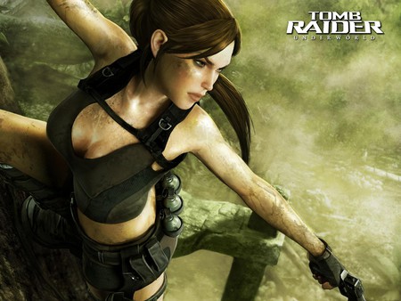 Tomb Raider - tomb raider, game, green, lara croft