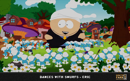 Eric dances with smurfs - southpark, eric, smurfs, cartoon