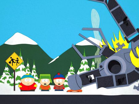 South Park - southpark, winter, rocket ship, cartoon