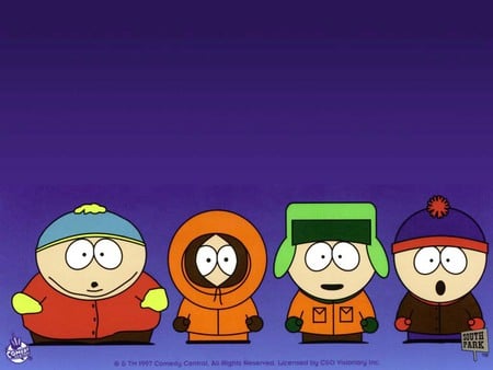 The Gang - kenny, cartoon, eric, southpark