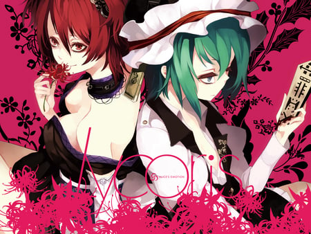 Lycoris - Komachi, Shikieiki - touhou, onozuka komachi, cover, shikieiki yamaxanadu, komachi, redalice, lycoris, shikieiki