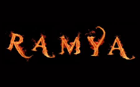 Ramya - gift, collage, fire, black, flame, amazing, ramya, yellow, cool, color, alphabet, flames, year, funny, colored, writing, collages, letter, abstract, red, beautiful, name, letters, colors, awesome