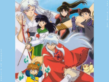 Inuyasha and the Gang - girls, inuyasha, blue, demon