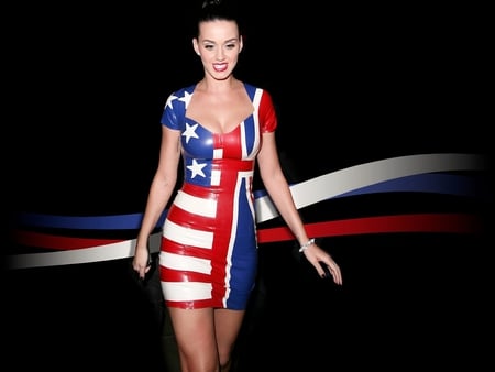 Katy Perry - usa, katy, perry, flag