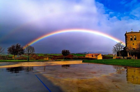 Rainbow-Navarra-Spain - navarra, picture, rainbow, spain, beautiful