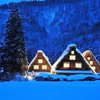 Village Houses in Winter