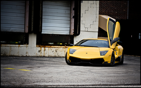 Murcielago SV_evo - murcielago, yellow, lambo, super veloce