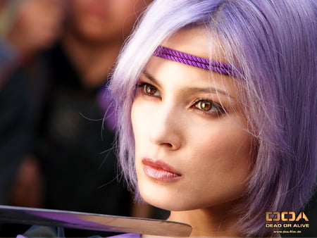 DOA - woman, sexy, hot, female, violet, purple, cool, beautiful, doa, sword, cute