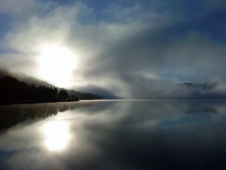 Morning bliss - morning, water, sky, sunrise