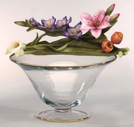 Capodimonte - italian, royal, glass, capodimonte, porcelain, flower