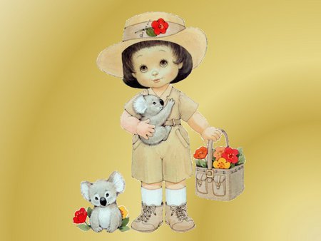 Child with koala - morehead, koala, animal, sweet