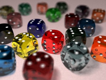 Colorful Dies - dies, dice, abstract, colorful