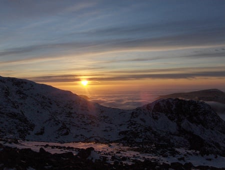 Sunset on Great End - greatend, lakedistrict, sunset, english