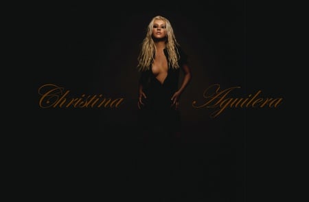 Christina Aguilera - black, babe, female, christina, cute, aguilera, dark