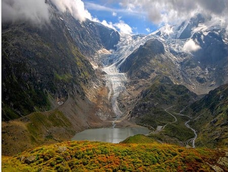 Mountains Lake - lake, picture, mountains, beautiful