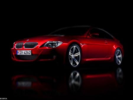 red  BMW - red, model, nice, love, cars, abstract