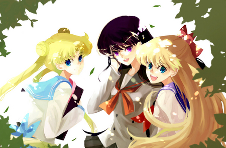 3 Sailors - sailor moon, manga, anime, sailors