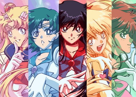 The Sailors - sailor moon, moon, manga, anime, sailors