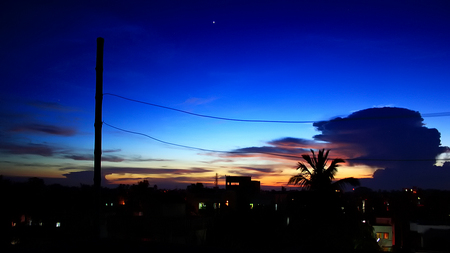 The lonely star - canon, sky, star, blue, night, nightshot, single