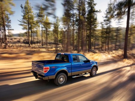 F150 - truck, motion, blue, ford, f150