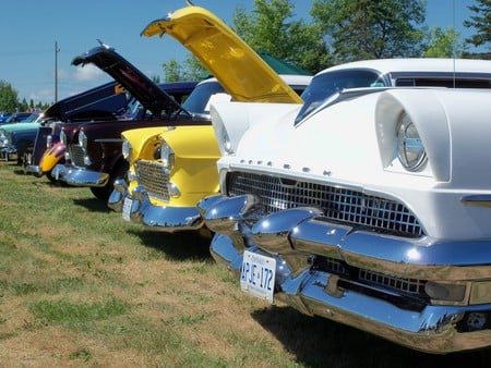 Line of cool old cars - cars, cool, vintage, antique