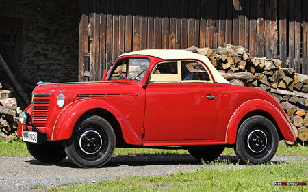 1938 Opel Kadett Roadster - kadett, opel, red, roadster