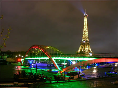 Fantasy - lighting, night, colorful, paris