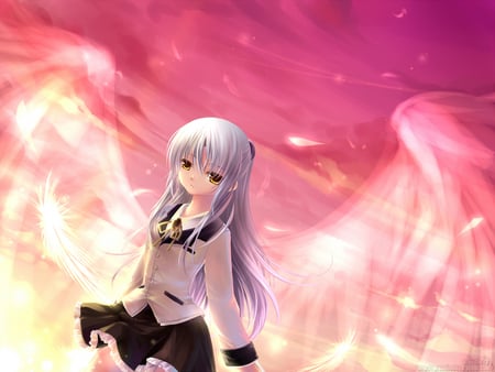 Angel beats - angel beats, anime, angel, pink