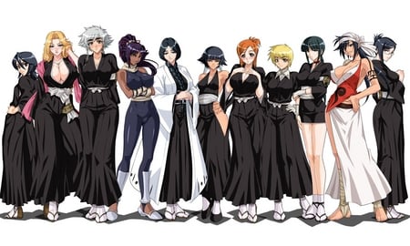 Charcters of bleach - anime, girls, picture, bleach