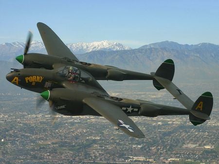 Lockheed P-38 Lightning - united states air force, world war two, lockheed, p 38