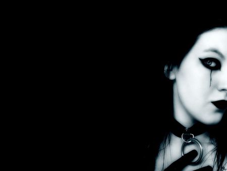 Devotion - choker, girl, dark, tear, goth