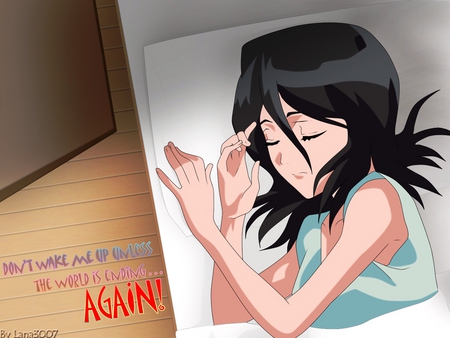 anime: Bleach - anime, rukia, bleach, girl, sleeping