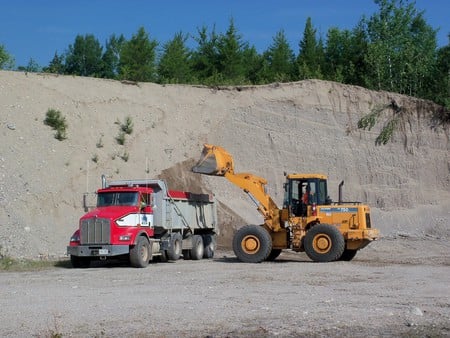 Heavy Equipment at Work - truck, equipment, work, loader