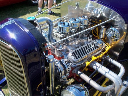 Hot Rod engine - classic, engine, chevy, hot rod