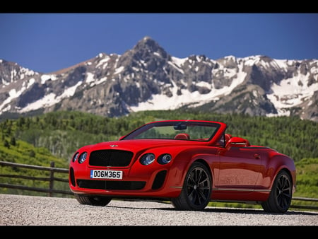 Bentley Continental - convertible, 2010, red, supersport