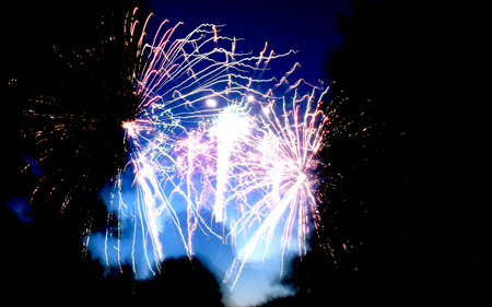 Fire Lights - night, skies, fireworks, display