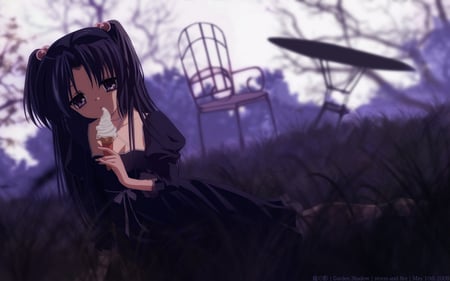 icecreamgirl - anime, girl, dark, sad