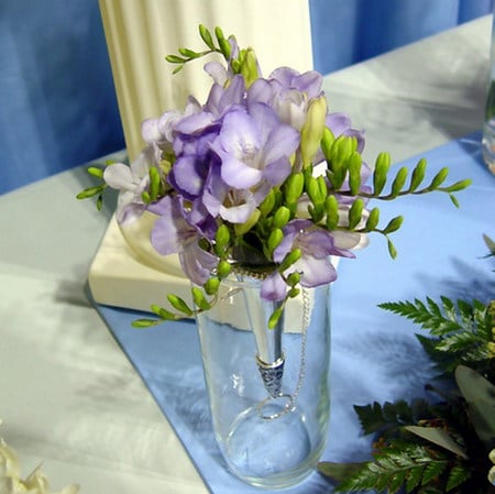 freesia - bouquet, purple, wedding, freesia