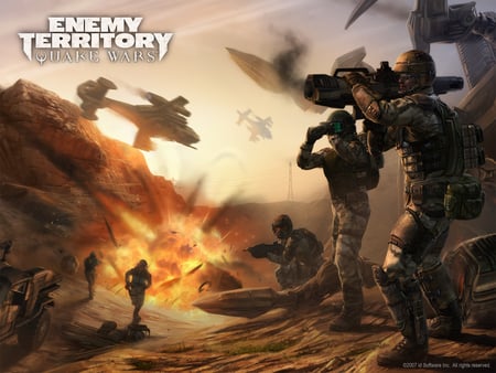 Enemy Territory - soldire, game, enemy territory, fighting, action