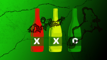 XXO - wine, cool, green, bottles