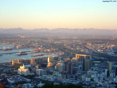 Cape Town - city, ocean, cape town, buildings