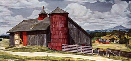 The barn - barn, country, farm, fence, building, rural