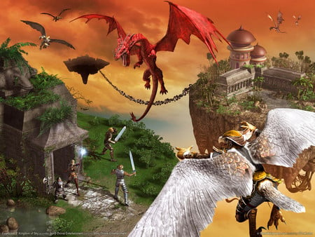 Flying Beast - birdman, everquest, game, beasts, adventure, dragon, house