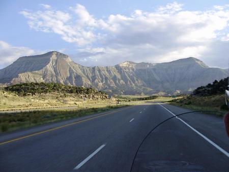 Open road on a Harley - open road, colorado, harley, mountains