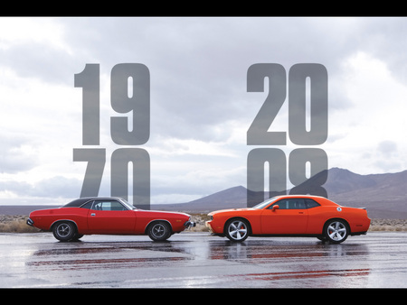 Challengers - challenger, cars, old, mopar, new